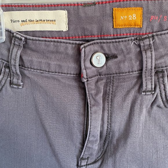 Anthropologie Pilcro Stet Crop Slit Grey Jeans - Picture 7 of 10